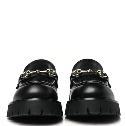 Gucci Betis Glamour Calfskin Womens Horsebit Loafers 38 Black 3 of 10