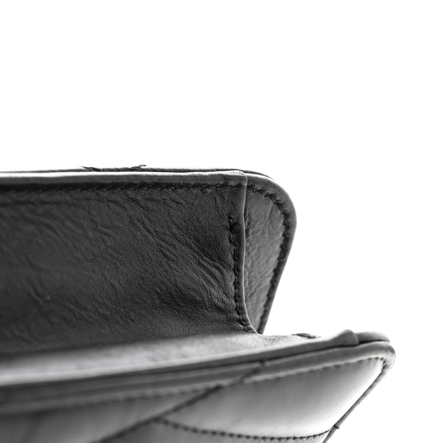 Calfskin Gabrielle Chevron Flap Black