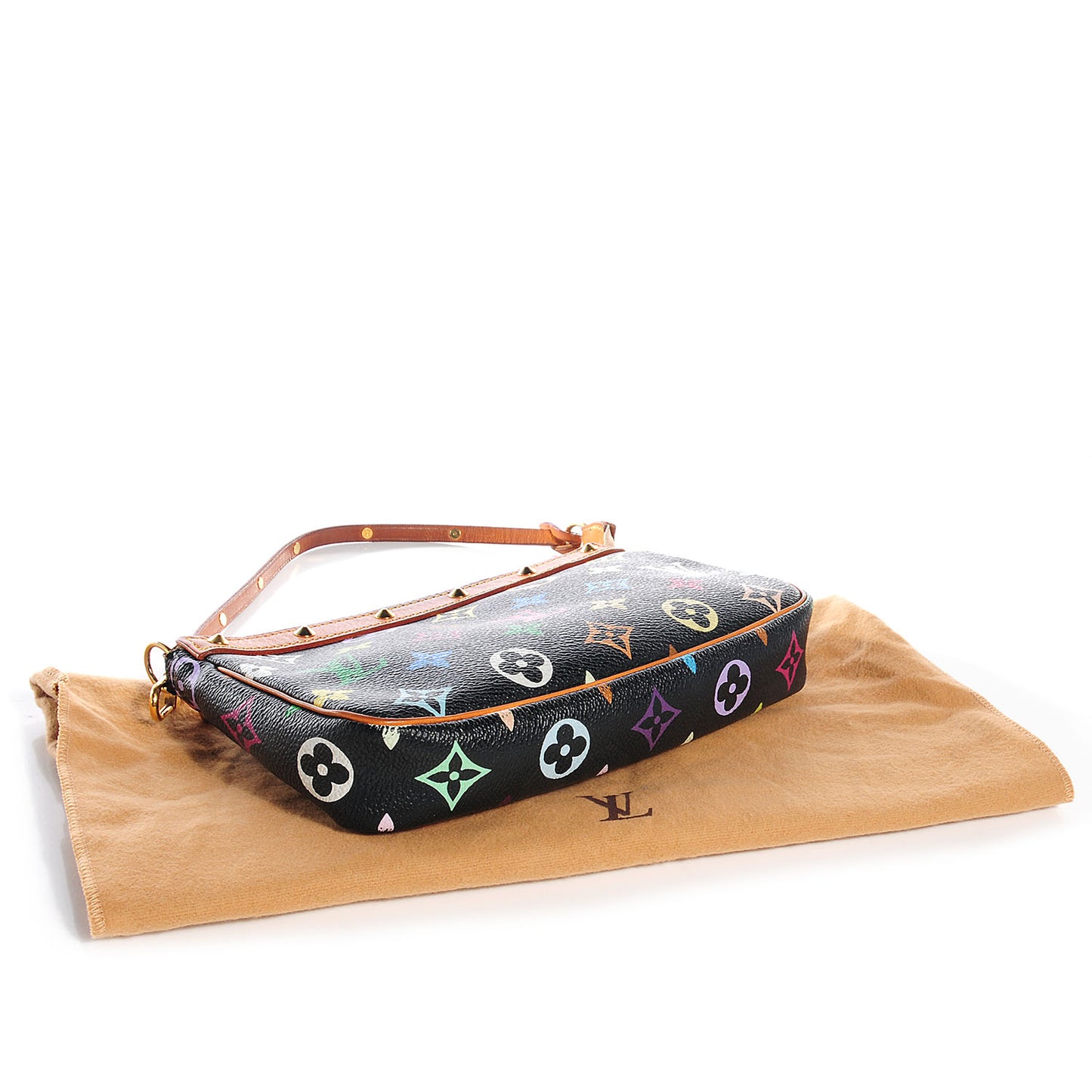 Monogram Multicolor Pochette Accessories Black