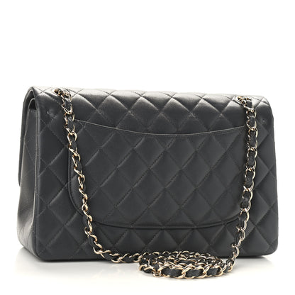 Chanel Caviar Quilted Jumbo Double Flap Dark Grey 3 of 9