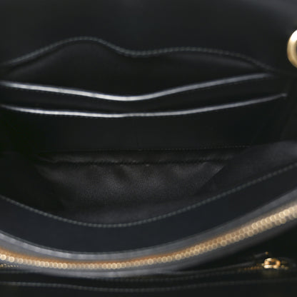 Salvatore Ferragamo Hammered Calfskin Today Satchel Black 5 of 9
