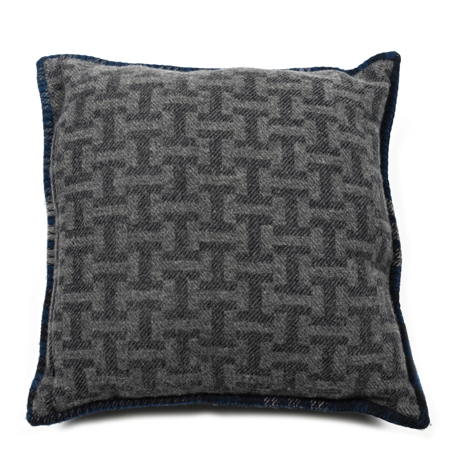 Hermes Wool Plaid Escapade Pillow 2 of 3
