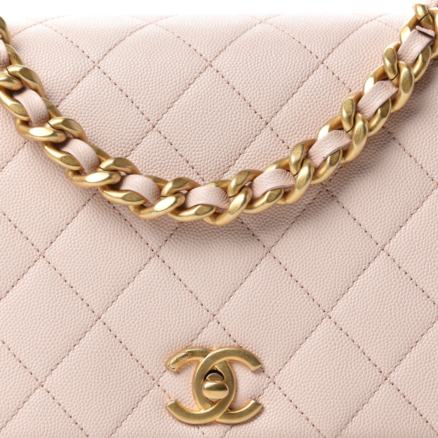 Chanel Caviar Quilted Medium Fashion Therapy Flap Beige 10 of 10
