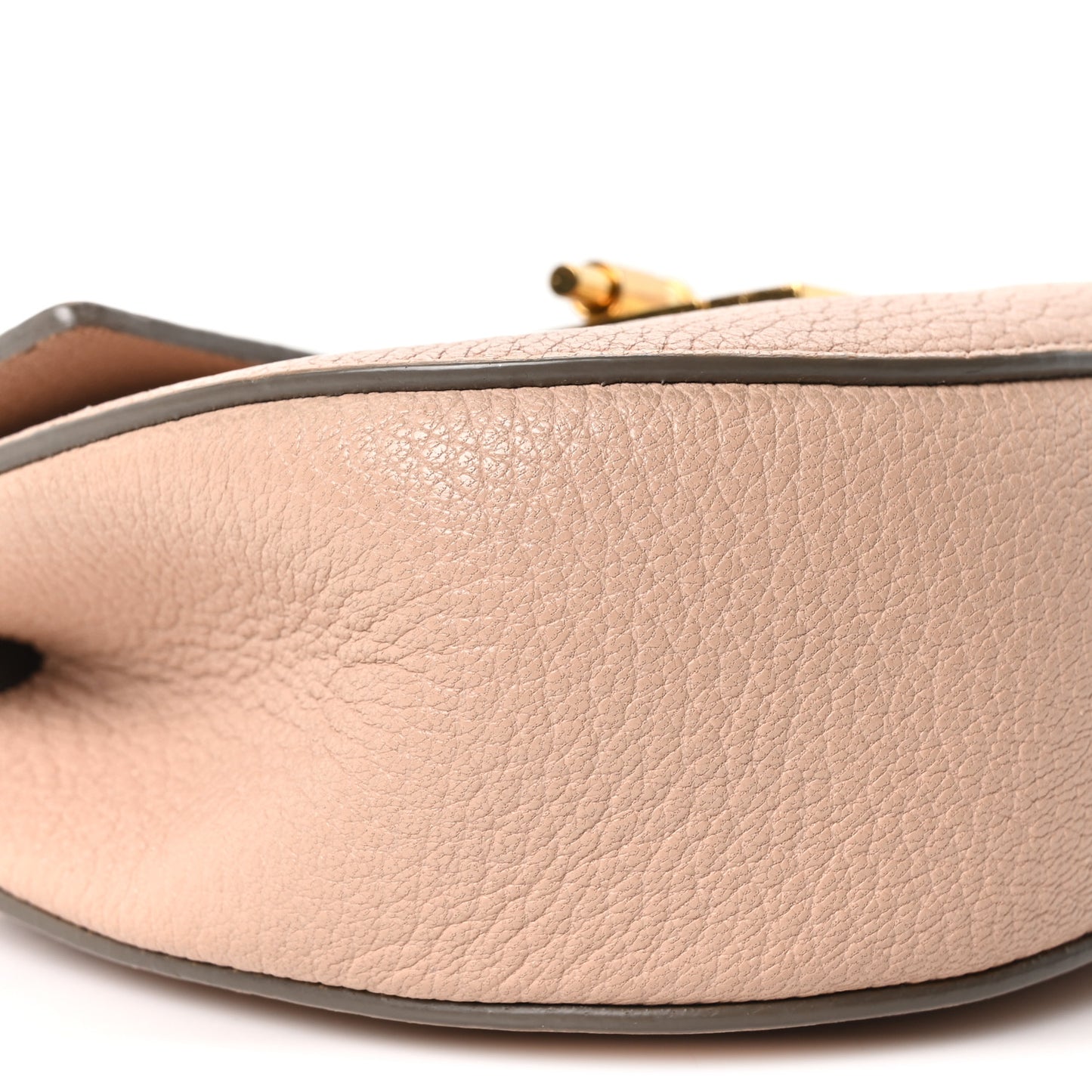 Grained Lambskin Mini Drew Shoulder Bag Cement Pink