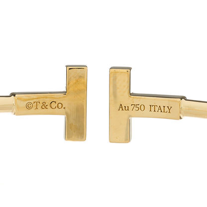 Tiffany 18K Yellow Gold Turquoise T Wire Bracelet 3 of 4