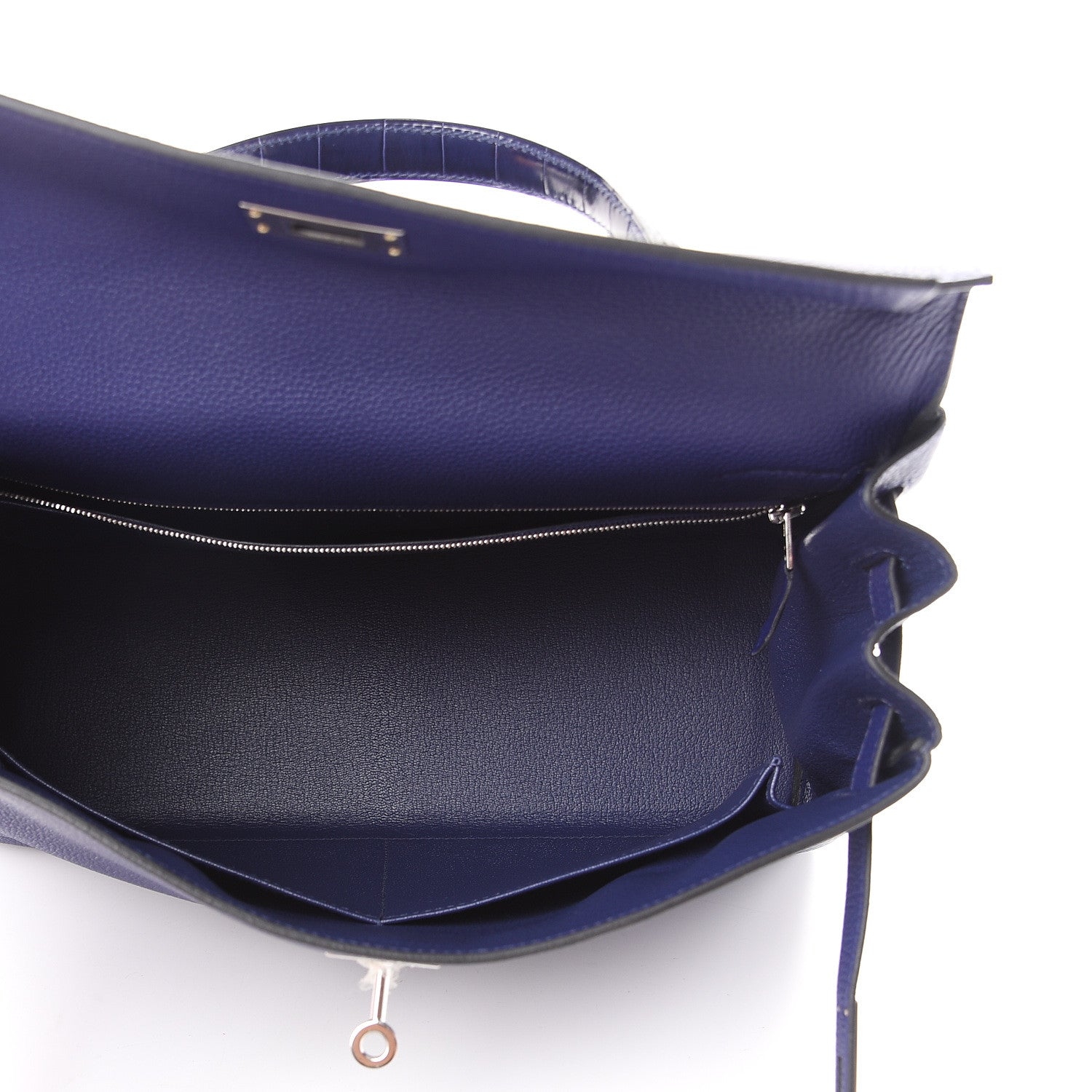 Hermes Togo Matte Alligator Kelly Retourne Touch 32 Bleu Encre 4 of 10