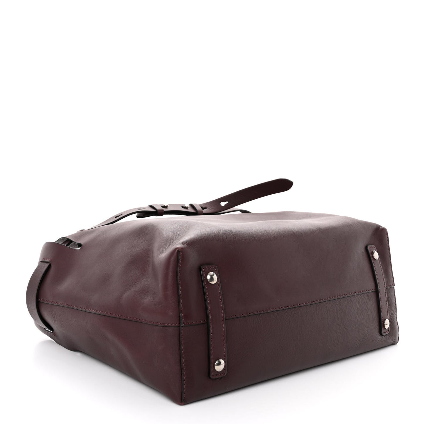 Calfskin Medium Belt Tote Burgundy