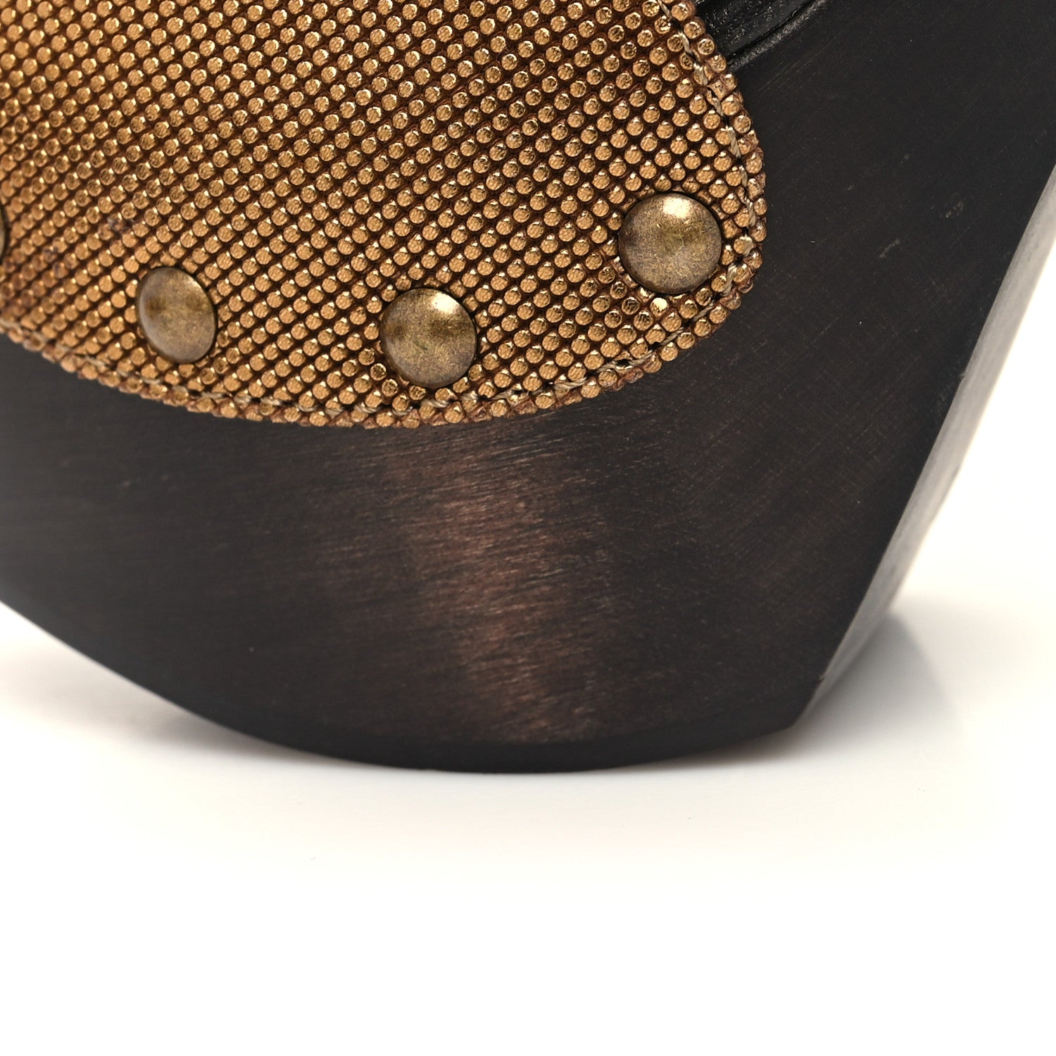 Fendi Snakeskin Calfskin Platform Sandals 36 Bronze 10 of 11