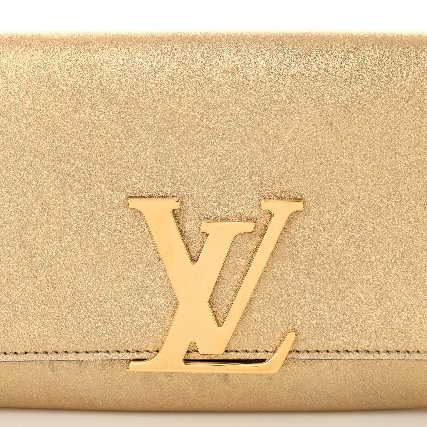 Louis Vuitton Calfskin Neo Sobe Louise EW Clutch Gold 7 of 11