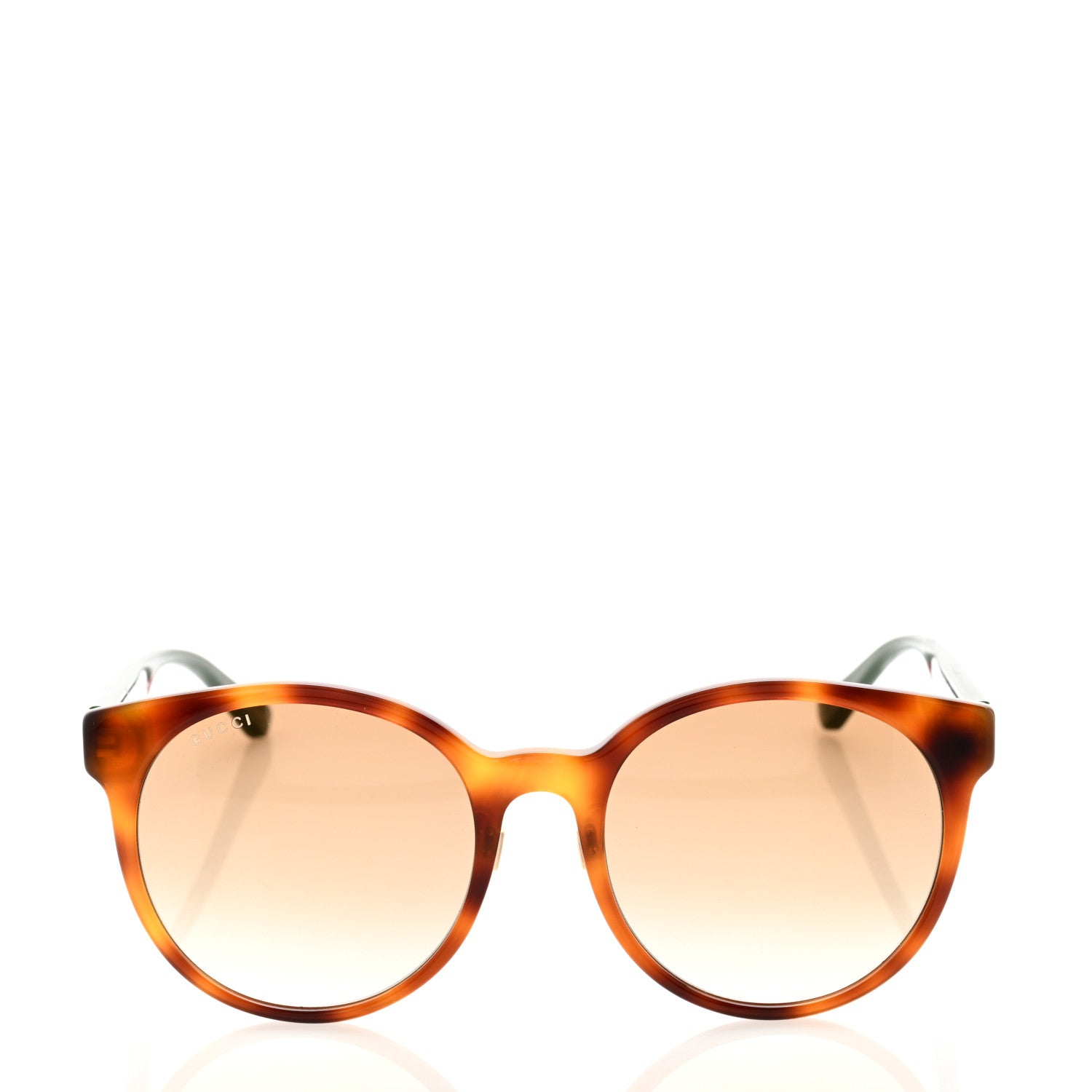 Gucci Acetate Round Eye GG Web Sunglasses GG0854SK Tortoise 2 of 8