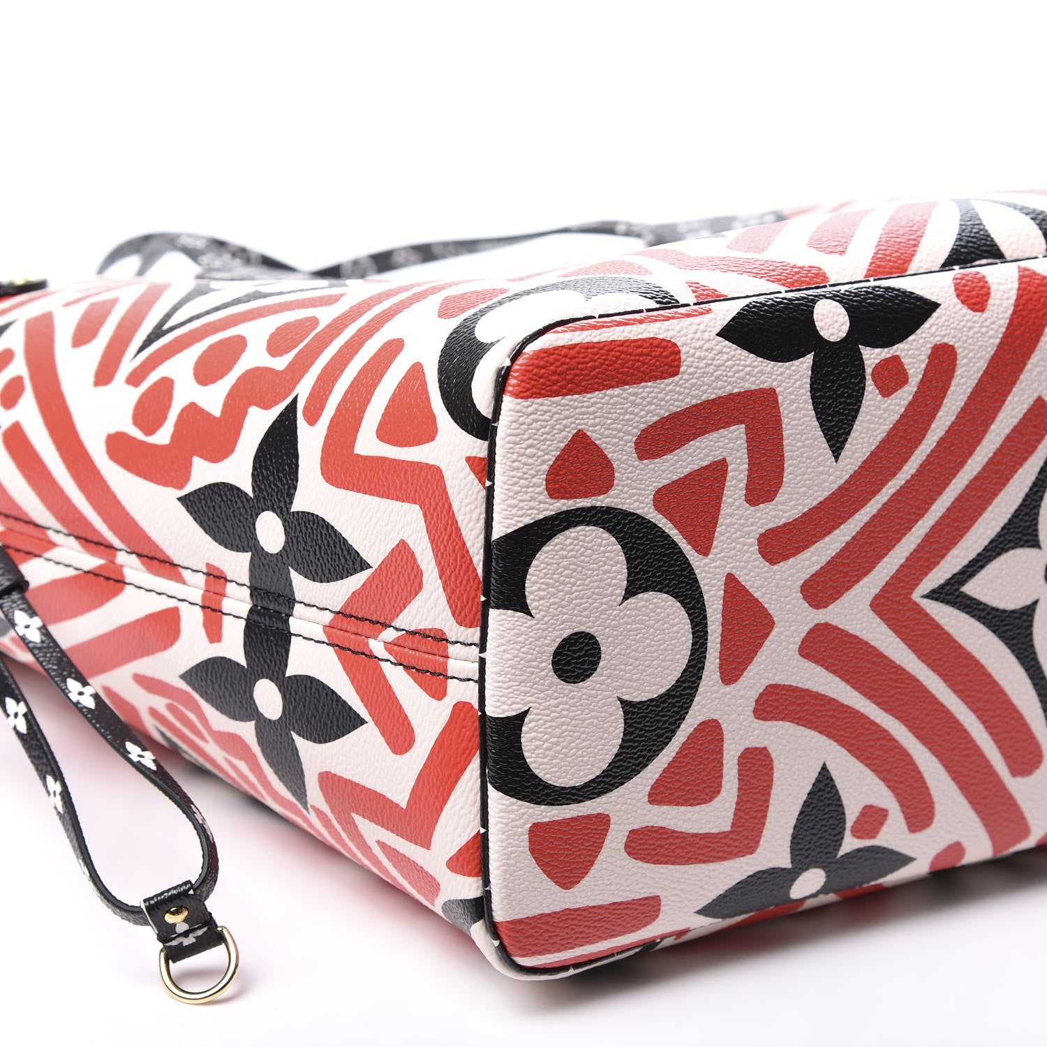 Louis Vuitton Monogram Giant Crafty Neverfull MM Creme Rouge Black 5 of 9