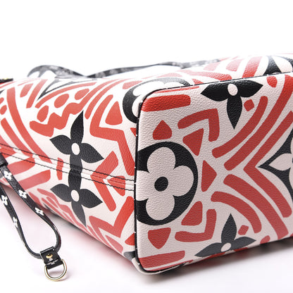 Louis Vuitton Monogram Giant Crafty Neverfull MM Creme Rouge Black 5 of 9