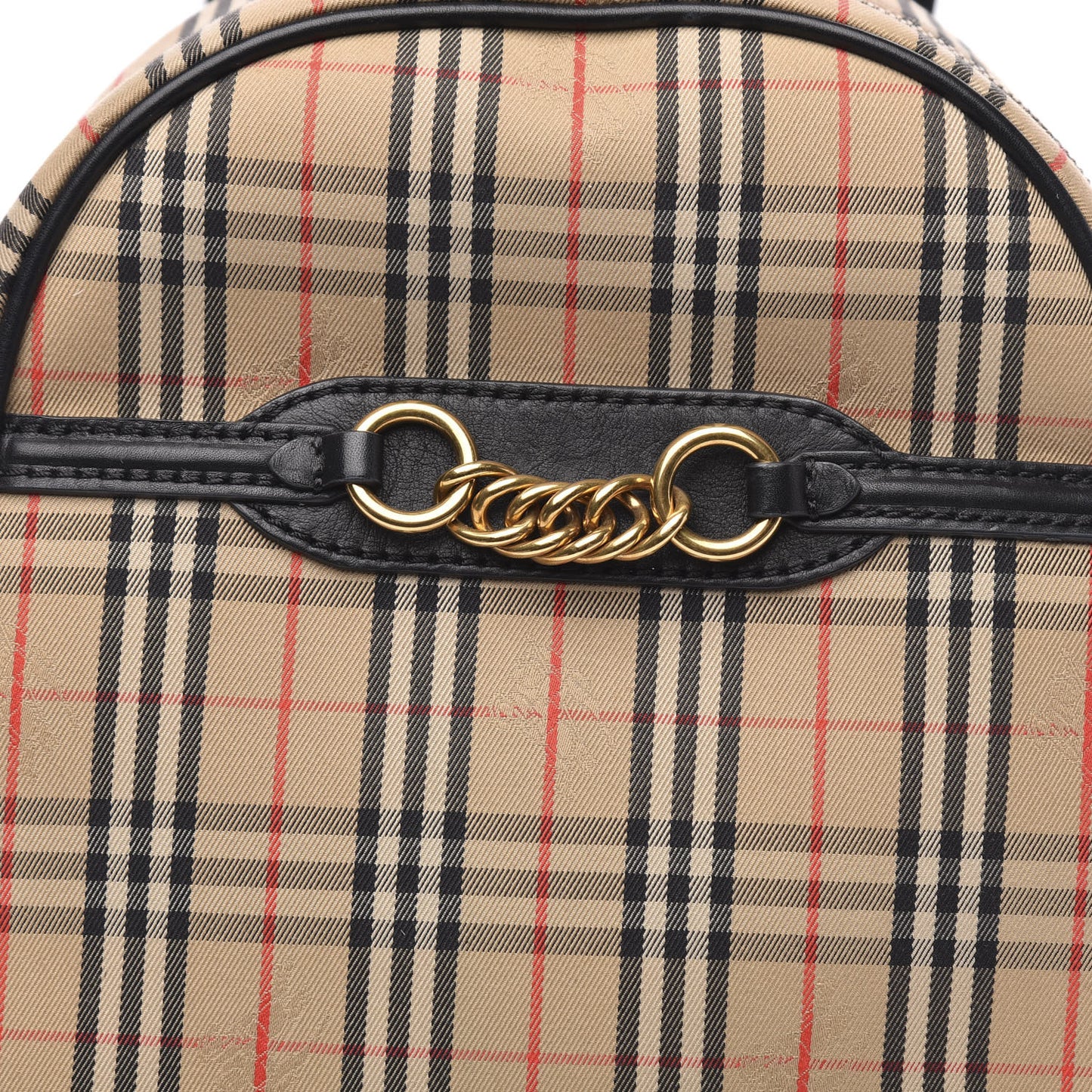 Smooth Calfskin 1983 Knight Check Link Backpack Black