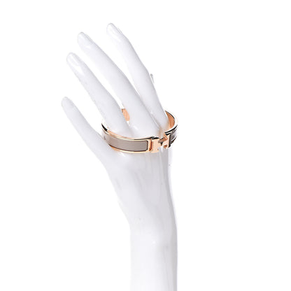 Hermes Enamel Clic Clac H Narrow Bracelet PM Marron Glace 2 of 5