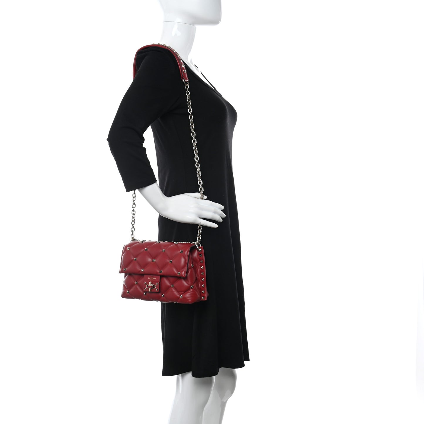 Nappa Small Candystud Crossbody Rosso Valentino