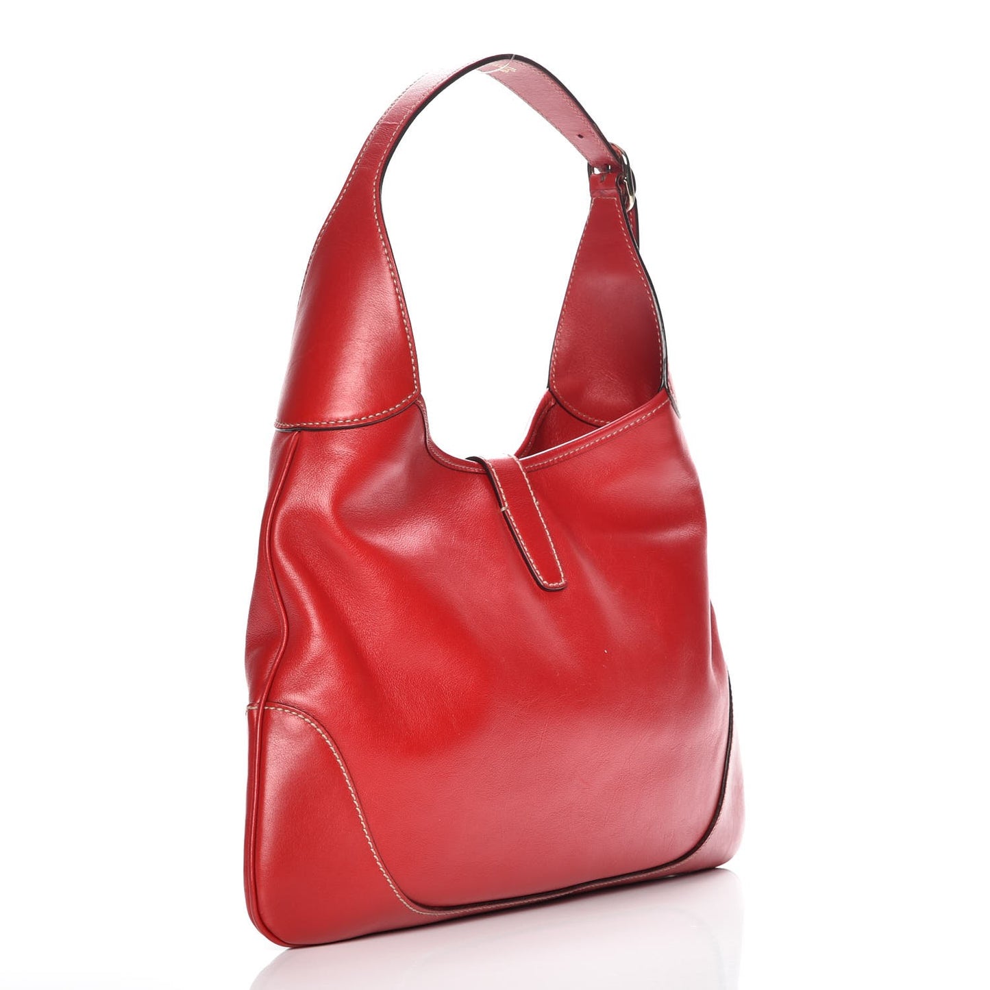 Calfskin Web Medium Jackie O Bouvier Hobo Red