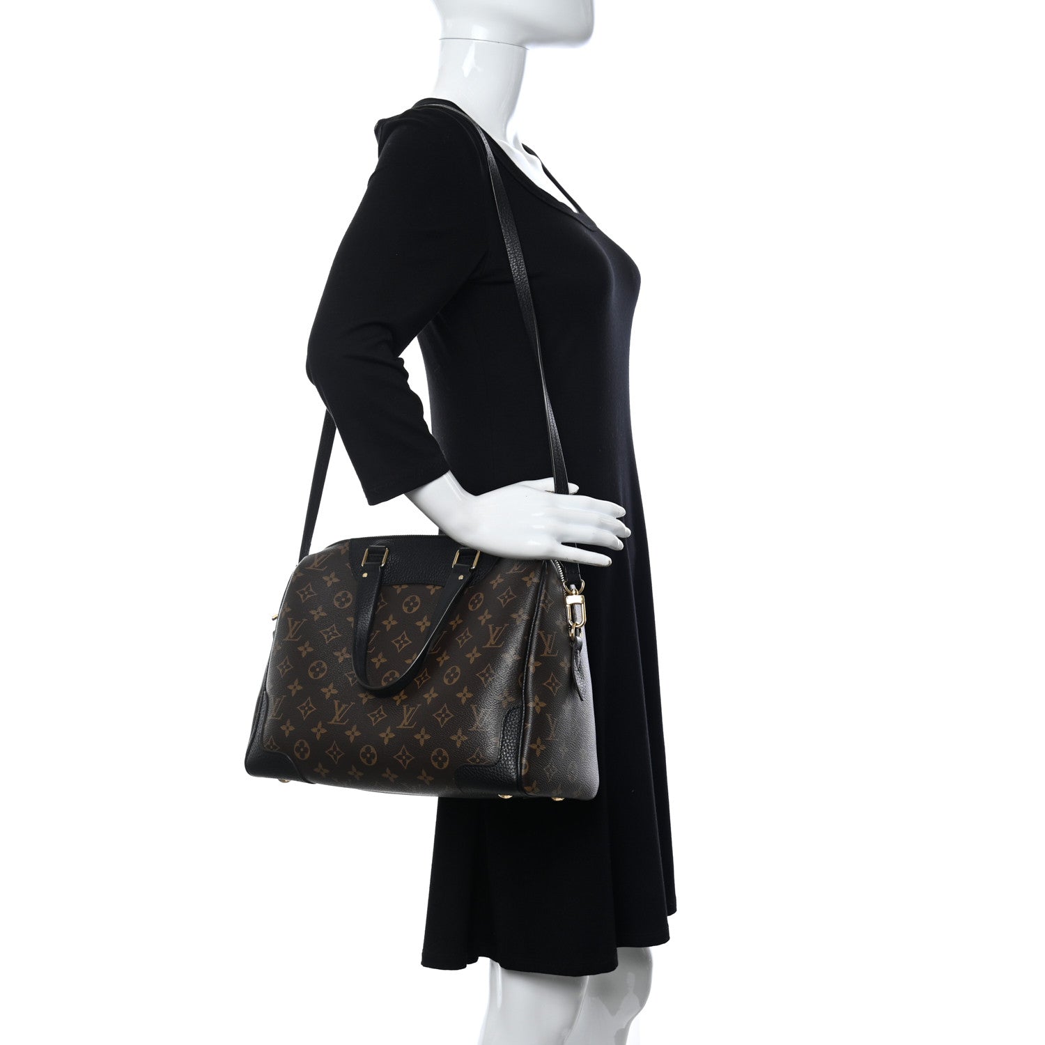 Louis Vuitton Monogram Retiro NM Black 2 of 8