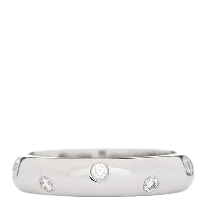 Tiffany Platinum Diamond 4mm Etoile Band Ring 51 5.75 2 of 5