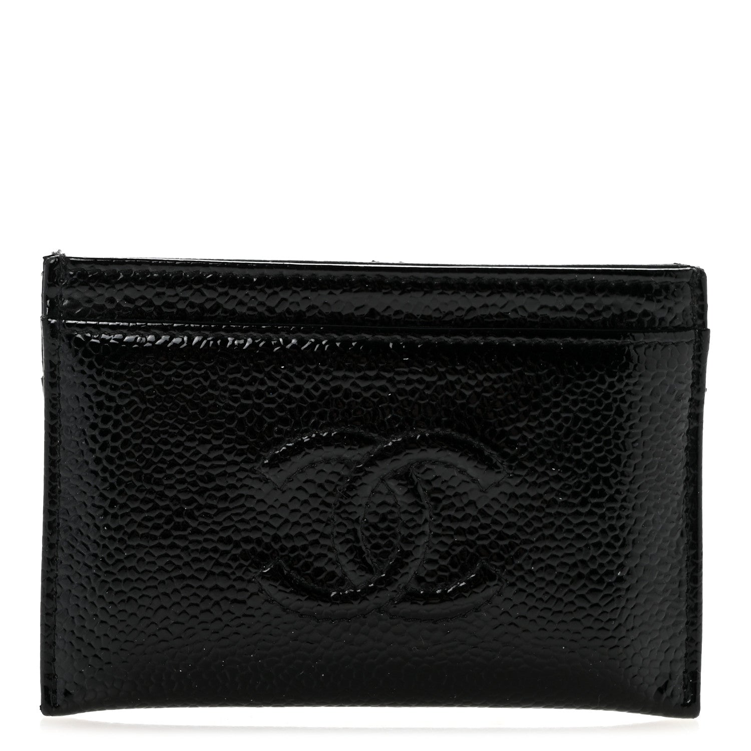 Chanel Patent Caviar CC Card Holder Black 1 of 10