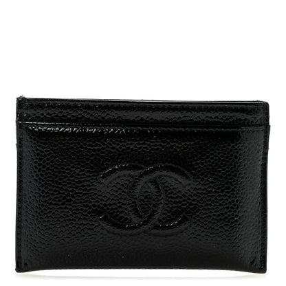 Chanel Patent Caviar CC Card Holder Black 1 of 10