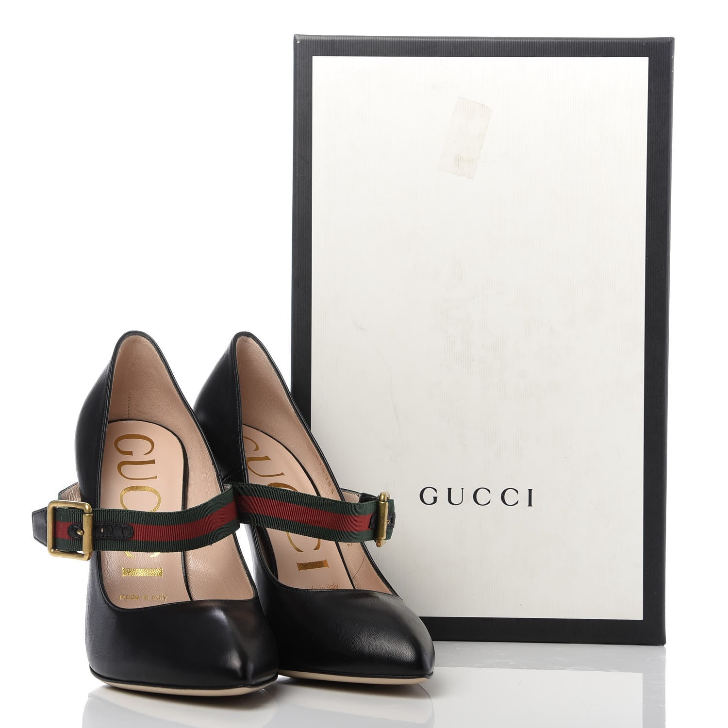 Gucci Malaga Kid Sylvie High Heel Pumps 37 Black 10 of 10