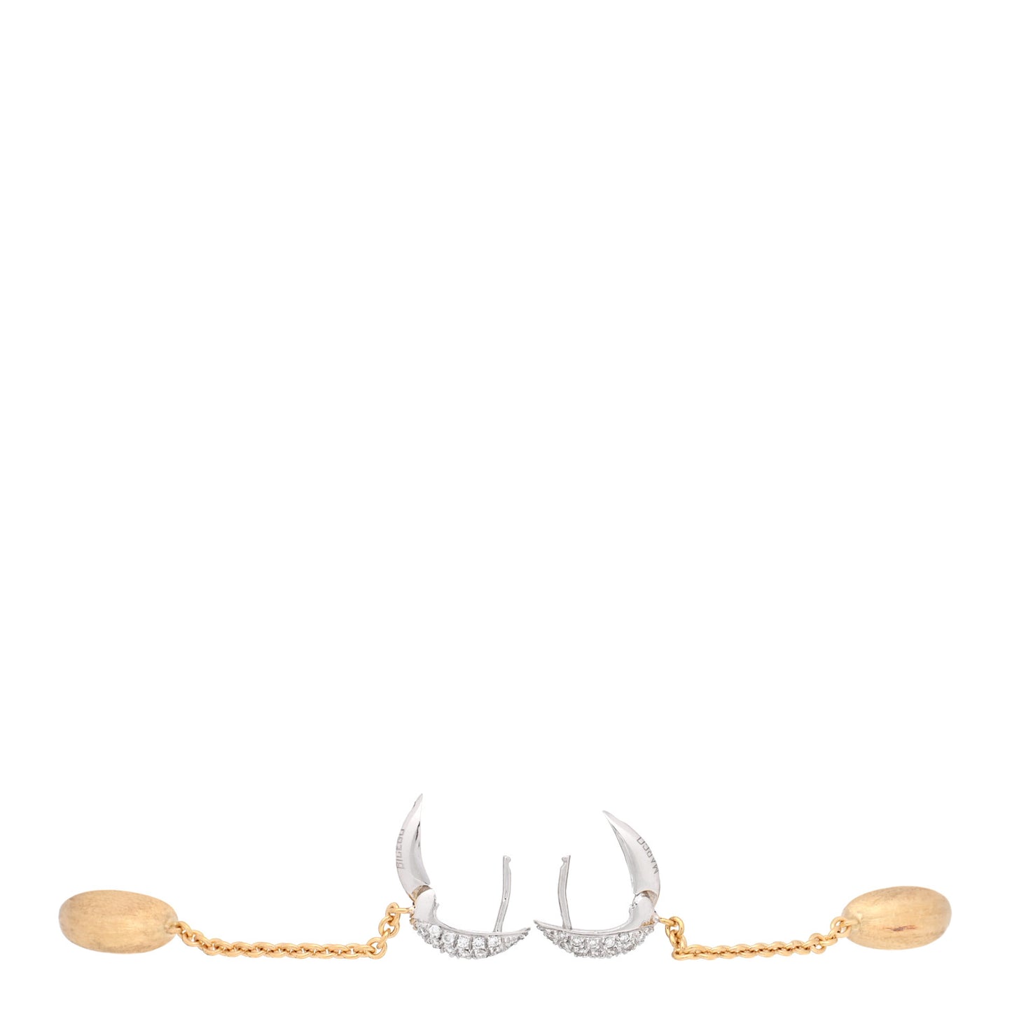 18K Yellow White Gold Diamond Confetti Drop Earrings