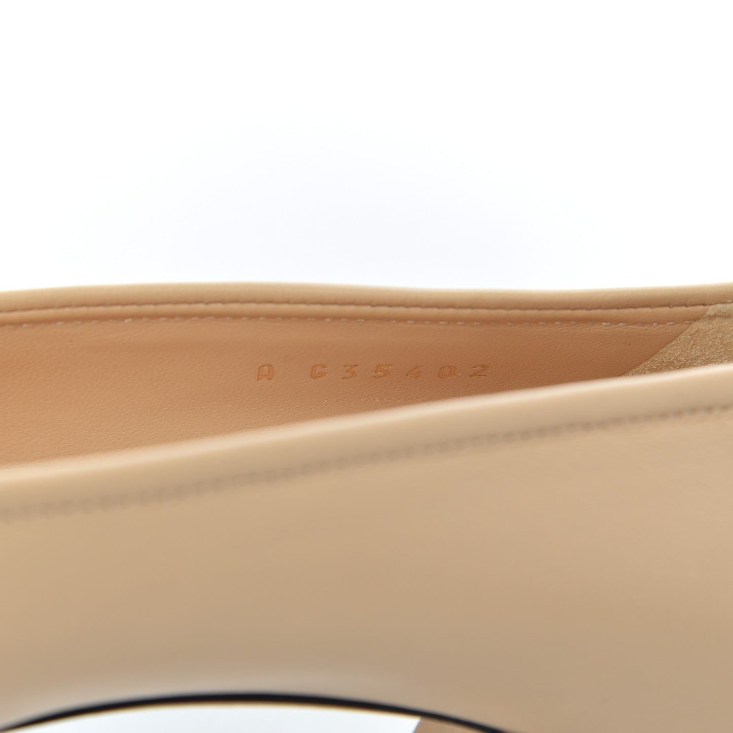 Lambskin Grosgrain Pearl Cap Toe CC Pumps 37 Beige Black