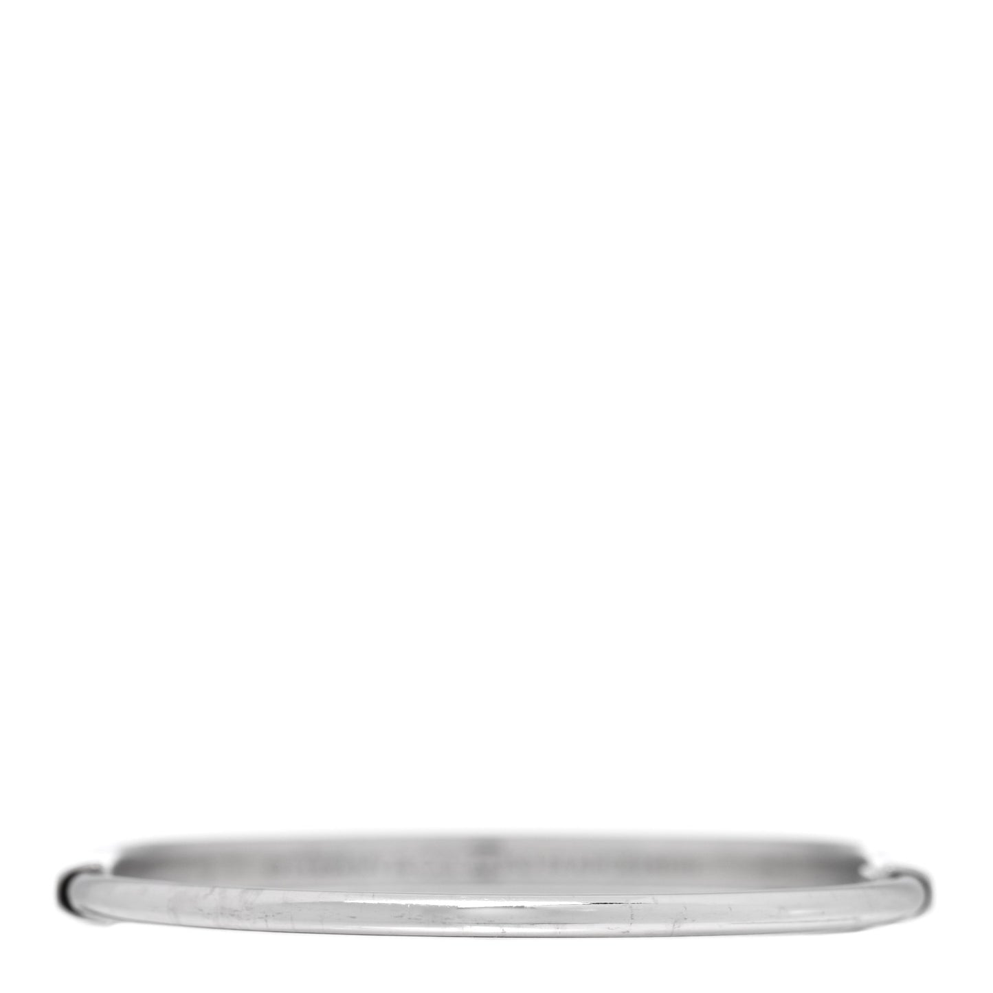 18K White Gold Tiffany Narrow Lock Bangle Bracelet