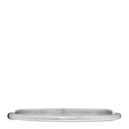 Tiffany 18K White Gold Tiffany Narrow Lock Bangle Bracelet 2 of 4