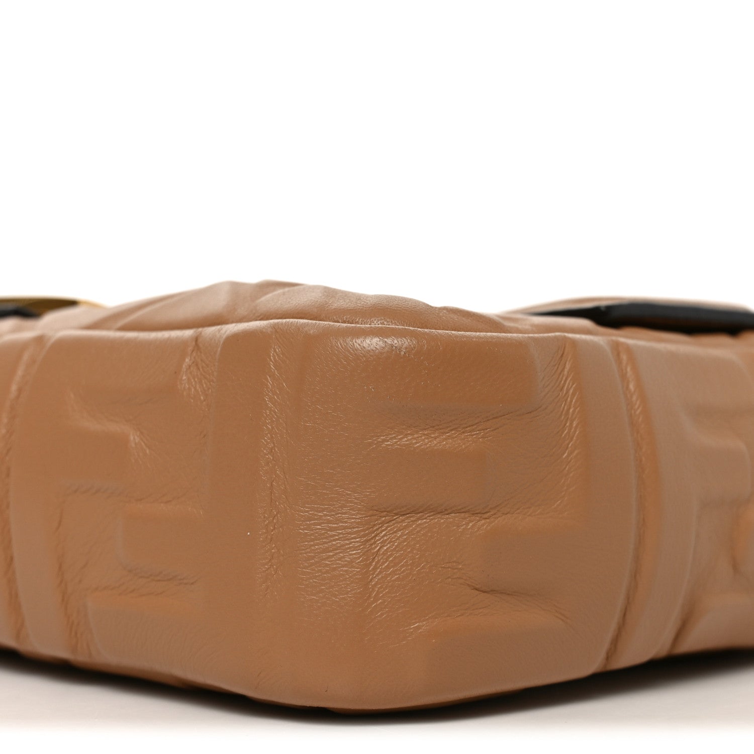 Fendi Nappa FF 1974 Embossed Baguette Miele Scuro 10 of 10