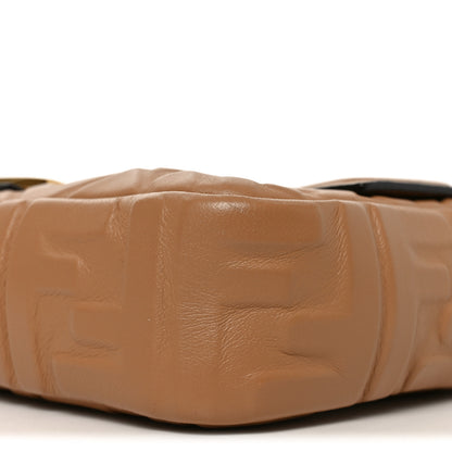 Fendi Nappa FF 1974 Embossed Baguette Miele Scuro 10 of 10