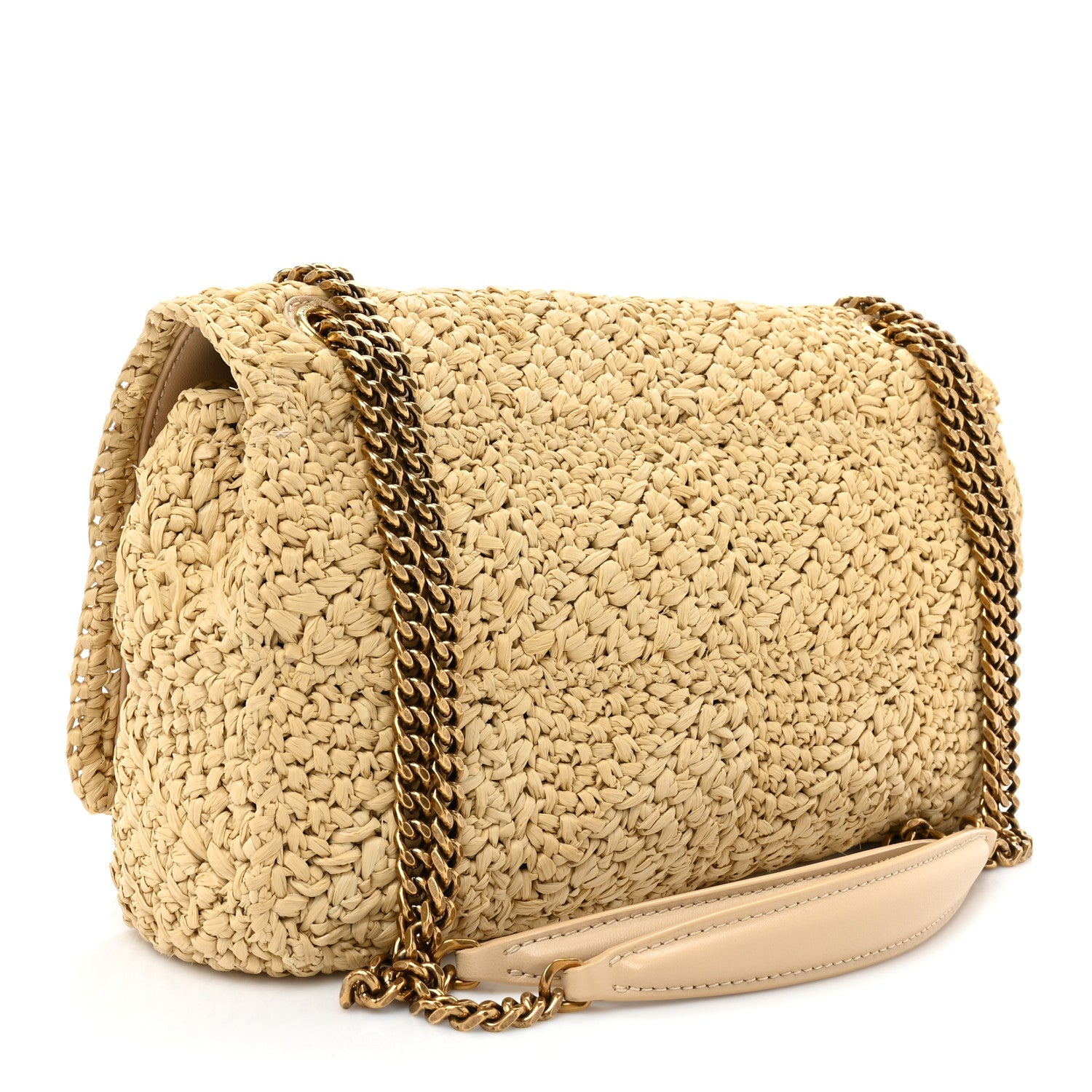 Saint Laurent Raffia Monogram Medium Jamie Natural Avorio 3 of 9