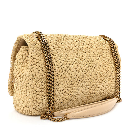 Saint Laurent Raffia Monogram Medium Jamie Natural Avorio 3 of 9