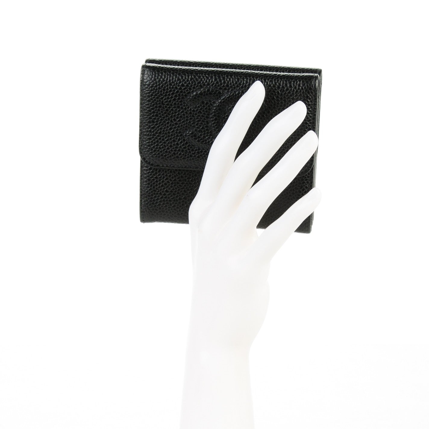 Caviar Timeless CC Compact Double Sided Wallet Black