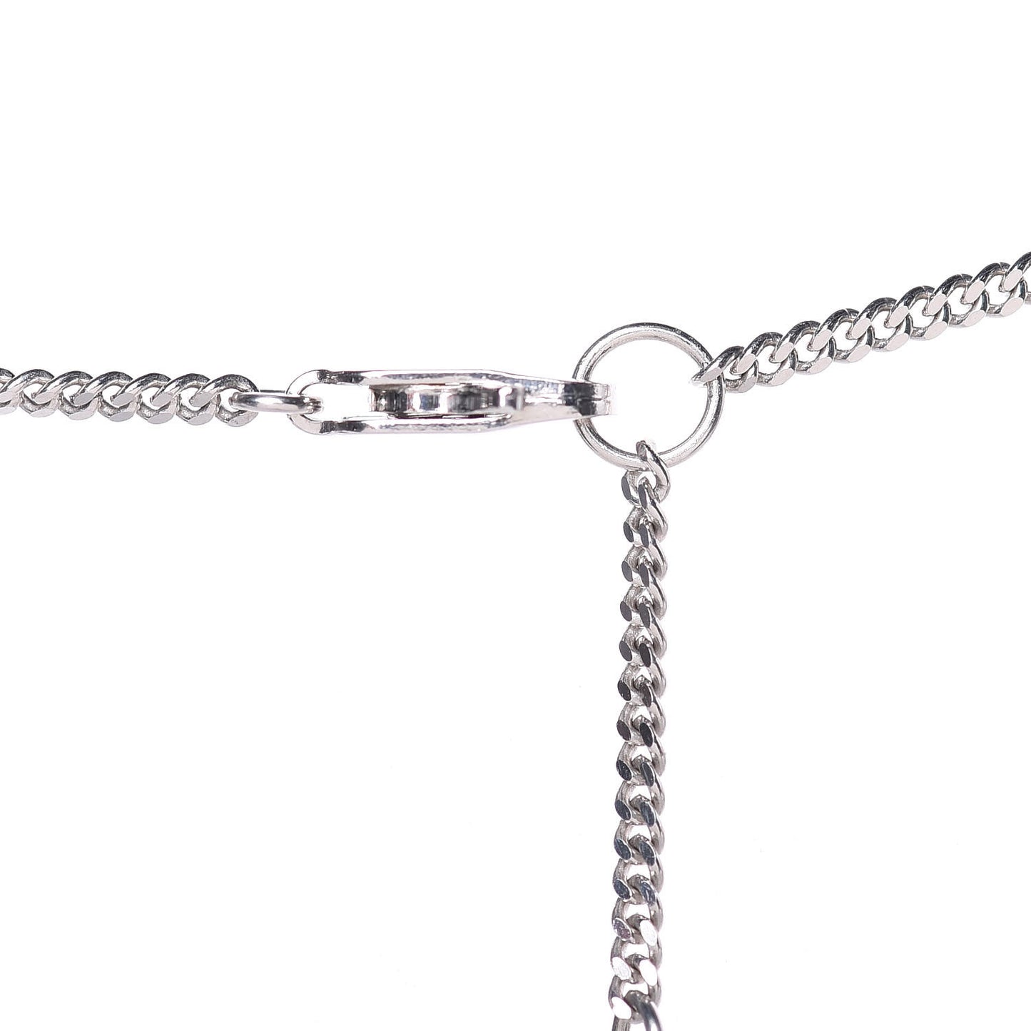 Homme Sterling Silver Logo Pendant Necklace