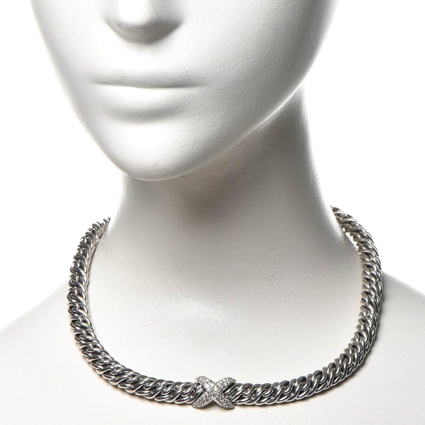 Sterling Silver Diamond Lyrica Rope Necklace