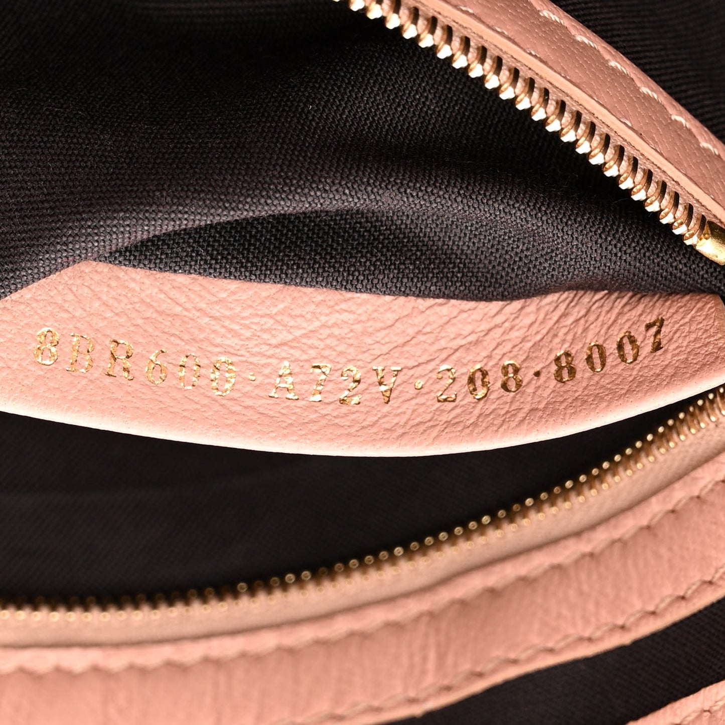 Nappa FF 1974 Embossed Baguette Rosa Bourbon