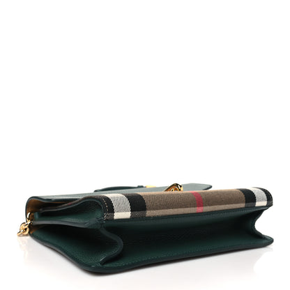 Burberry Derby Calfskin House Check Small Macken Crossbody Bag Vintage Green 4 of 10