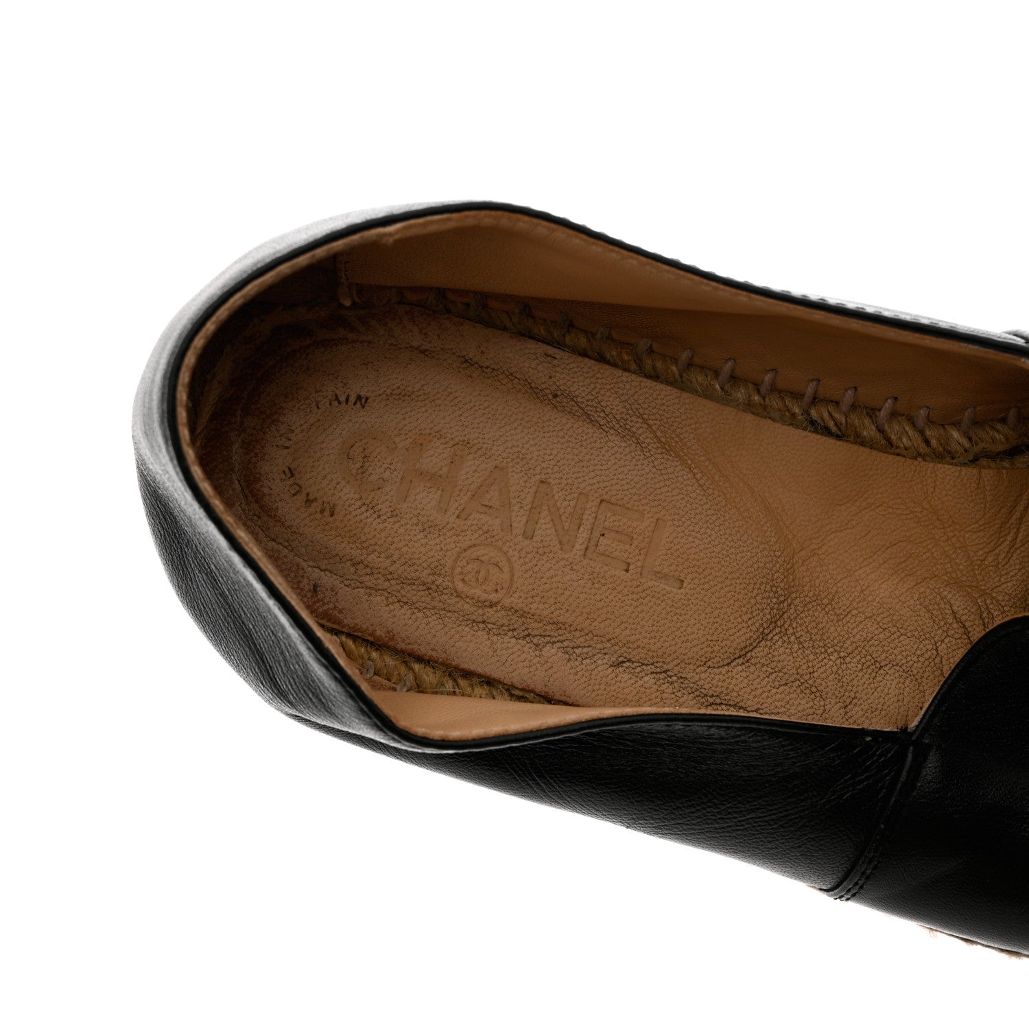Chanel Lambskin CC Espadrilles 39 Black 6 of 15