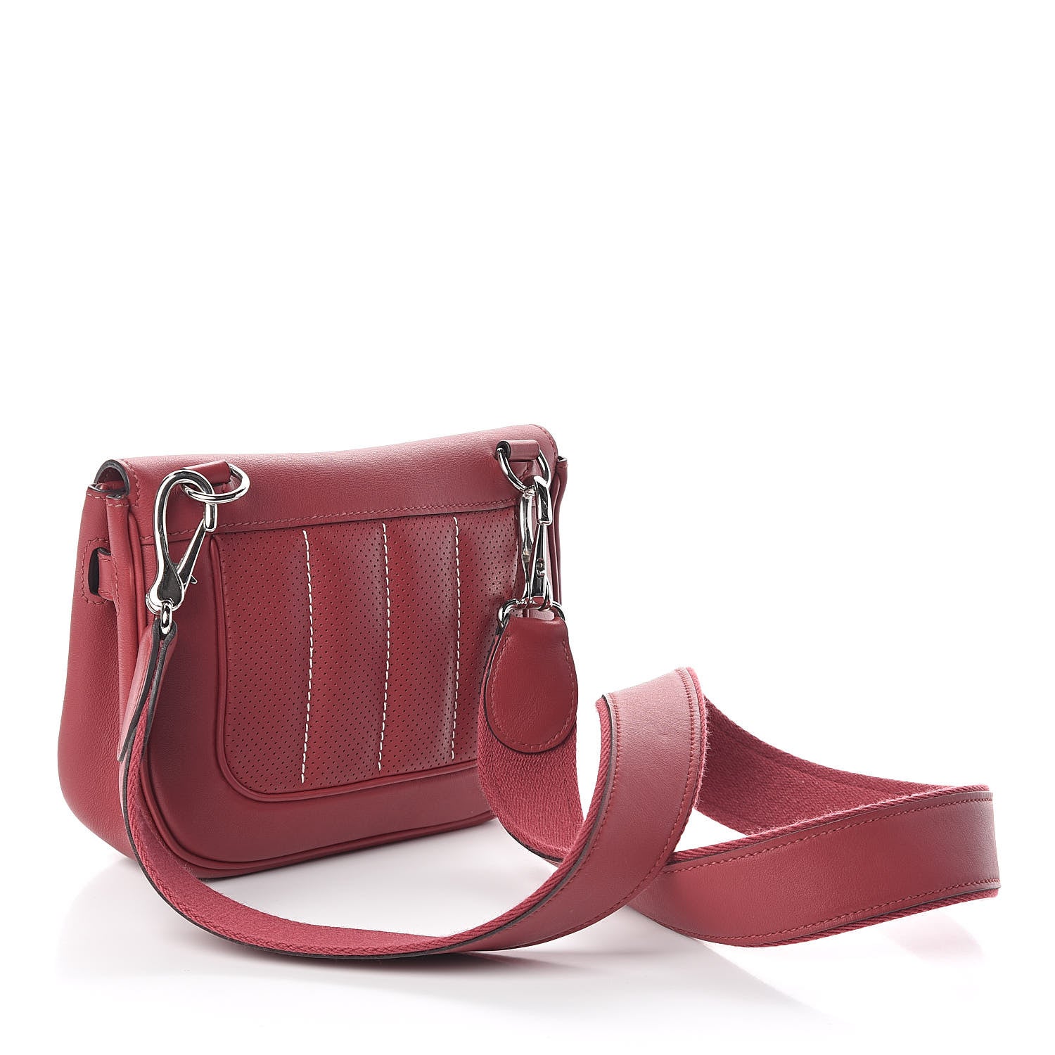 Hermes Veau Swift Mini Sac Berline Rouge Grenat 3 of 8