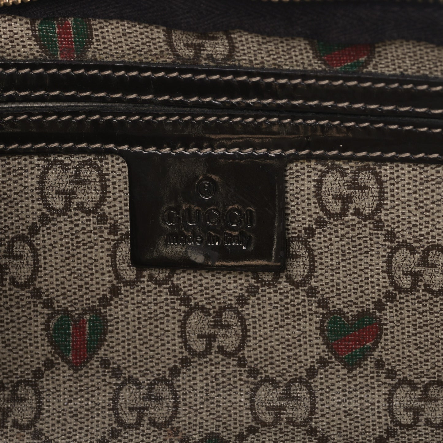 GG Plus Monogram Hearts Medium Joy Boston Dark Brown
