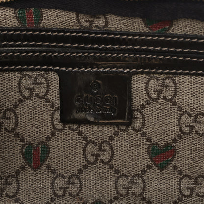Gucci GG Plus Monogram Hearts Medium Joy Boston Dark Brown 6 of 9