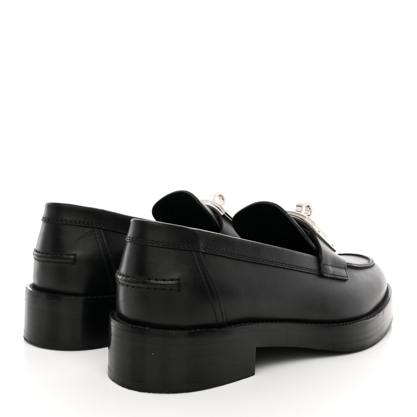Calfskin Womens Hot Loafer 38 Black
