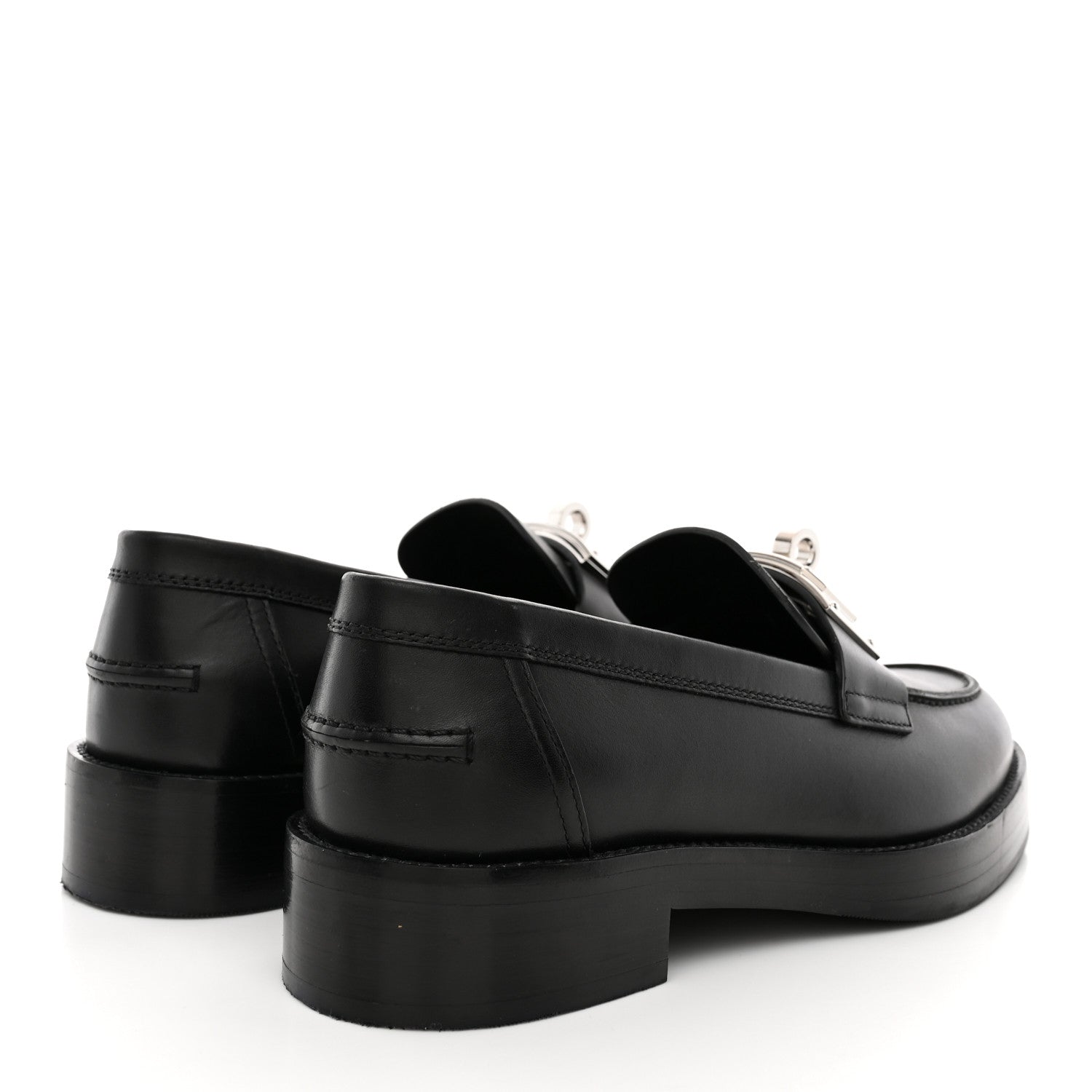 Hermes Calfskin Womens Hot Loafer 38 Black 5 of 14