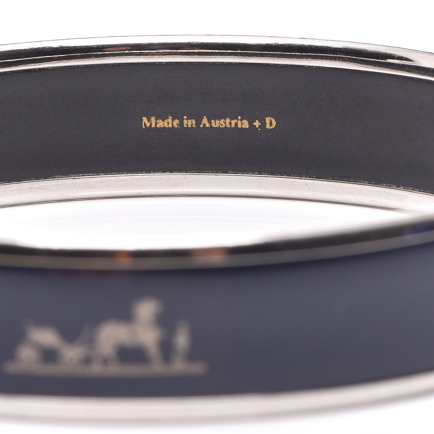Enamel Printed Medium Caleche Bracelet 65 Bleu