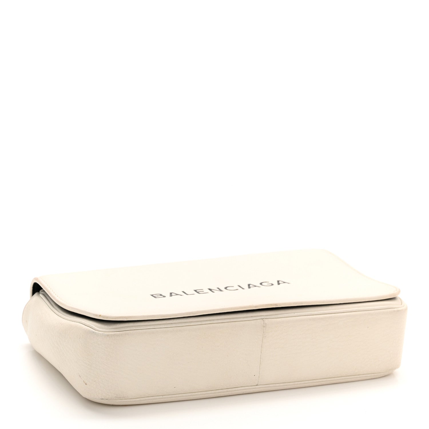 Balenciaga Pebbled Calfskin Chain Wallet White 4 of 13
