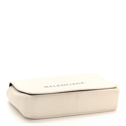 Balenciaga Pebbled Calfskin Chain Wallet White 4 of 13