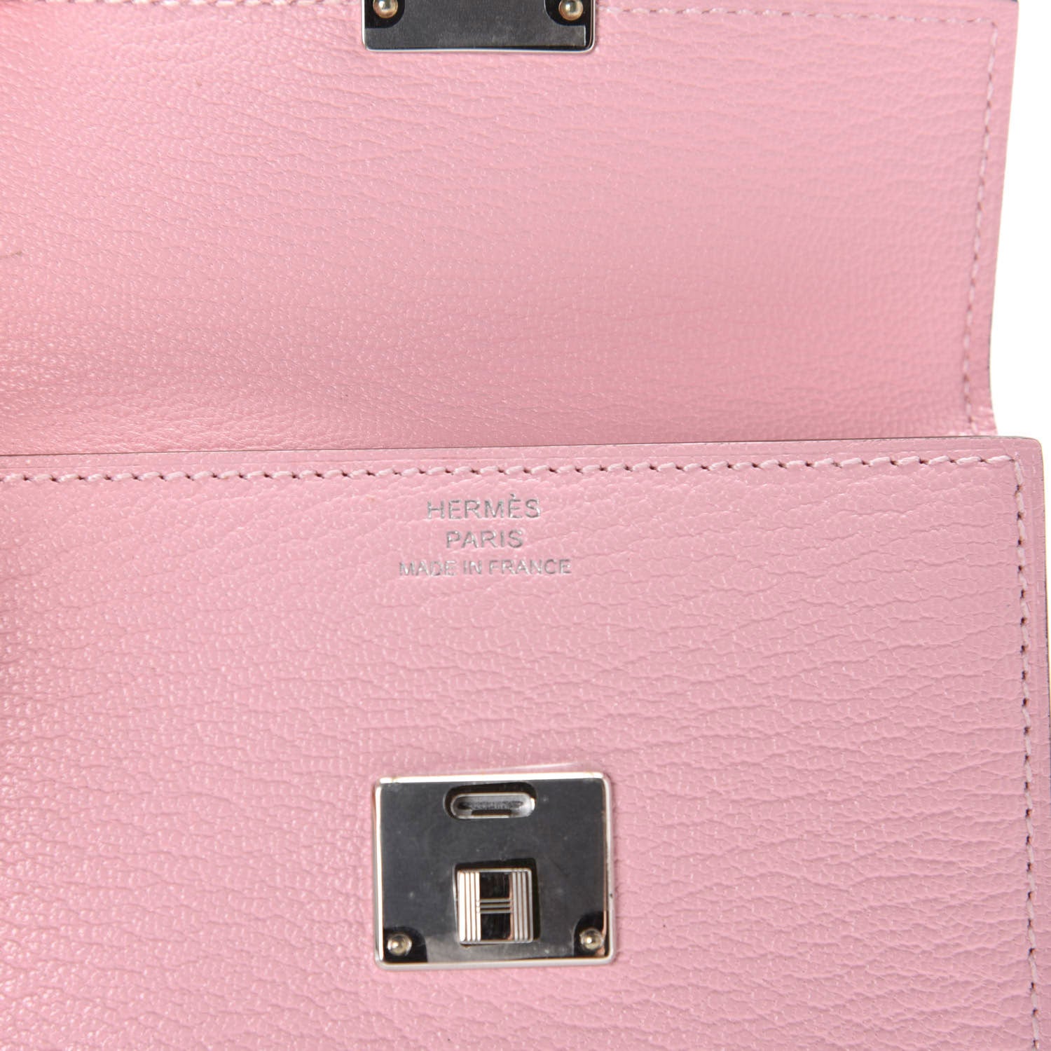 Hermes Chevre Mysore Mini Clic Card Holder Rose Sakura 7 of 7