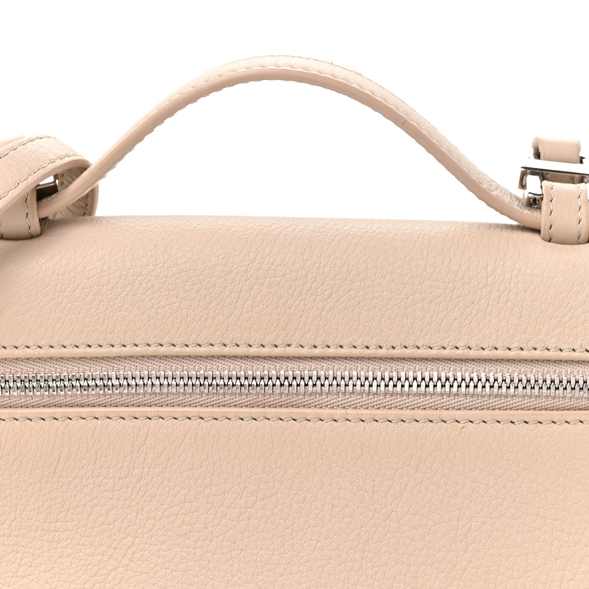 Loro Piana Grained Calfskin L19 Extra Pocket Pouch Light Travertine 6 of 11