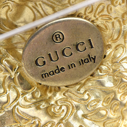 Gucci Metal Crystal Rajah Brooch Gold 4 of 5